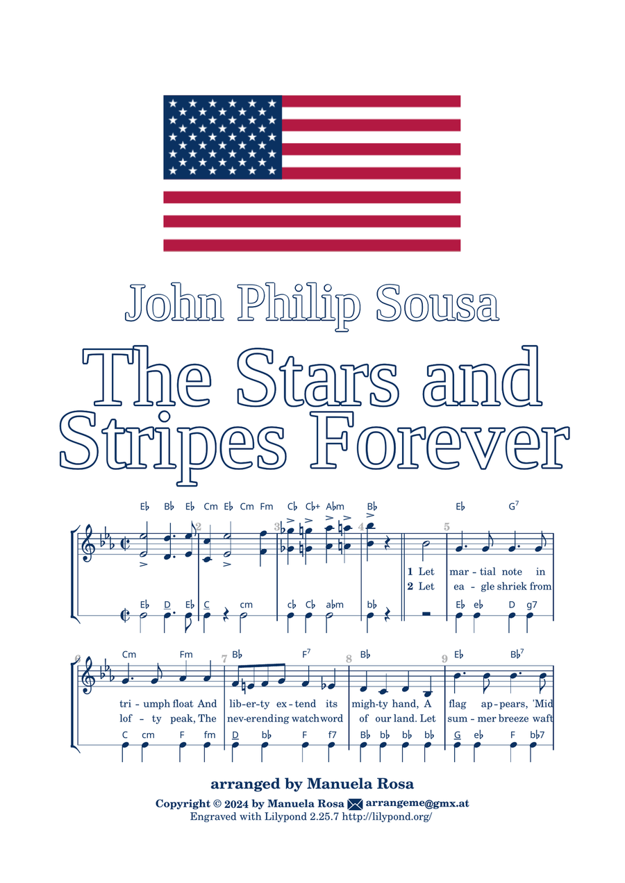 The Stars and Stripes Forever (arranged for accordion) Piano Solo scores gallery preview page 4