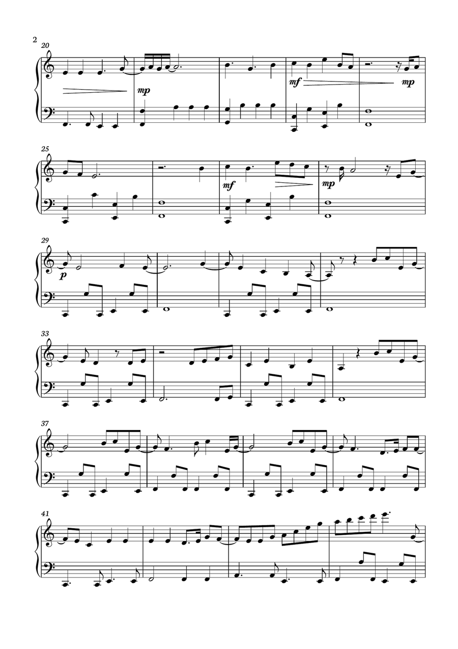 What Was I Made For? What Was I Made For? Easy Piano scores gallery preview page 2
