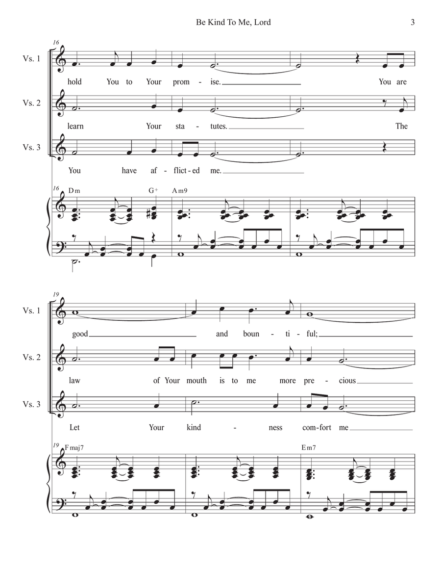 Be Kind To Me, Lord (Vocal solo) Piano, Vocal scores gallery preview page 3