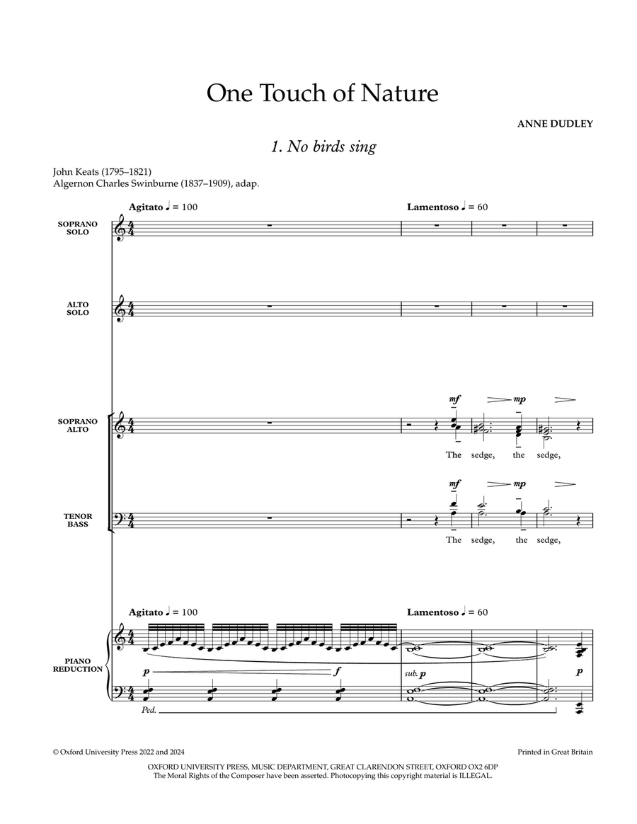 One Touch of Nature One Touch of Nature SSATB scores gallery preview page 3