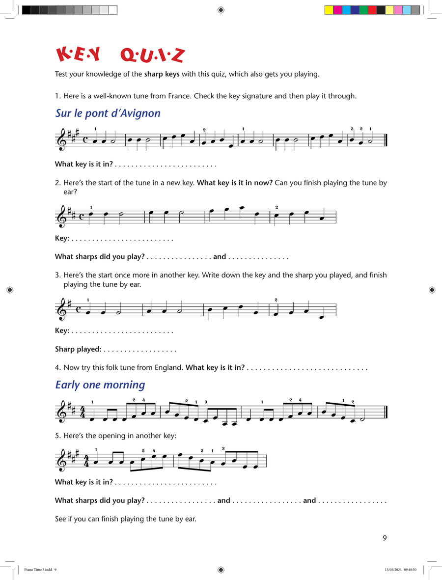 Piano Time 3 (Third Edition) Piano Method scores gallery preview page 9