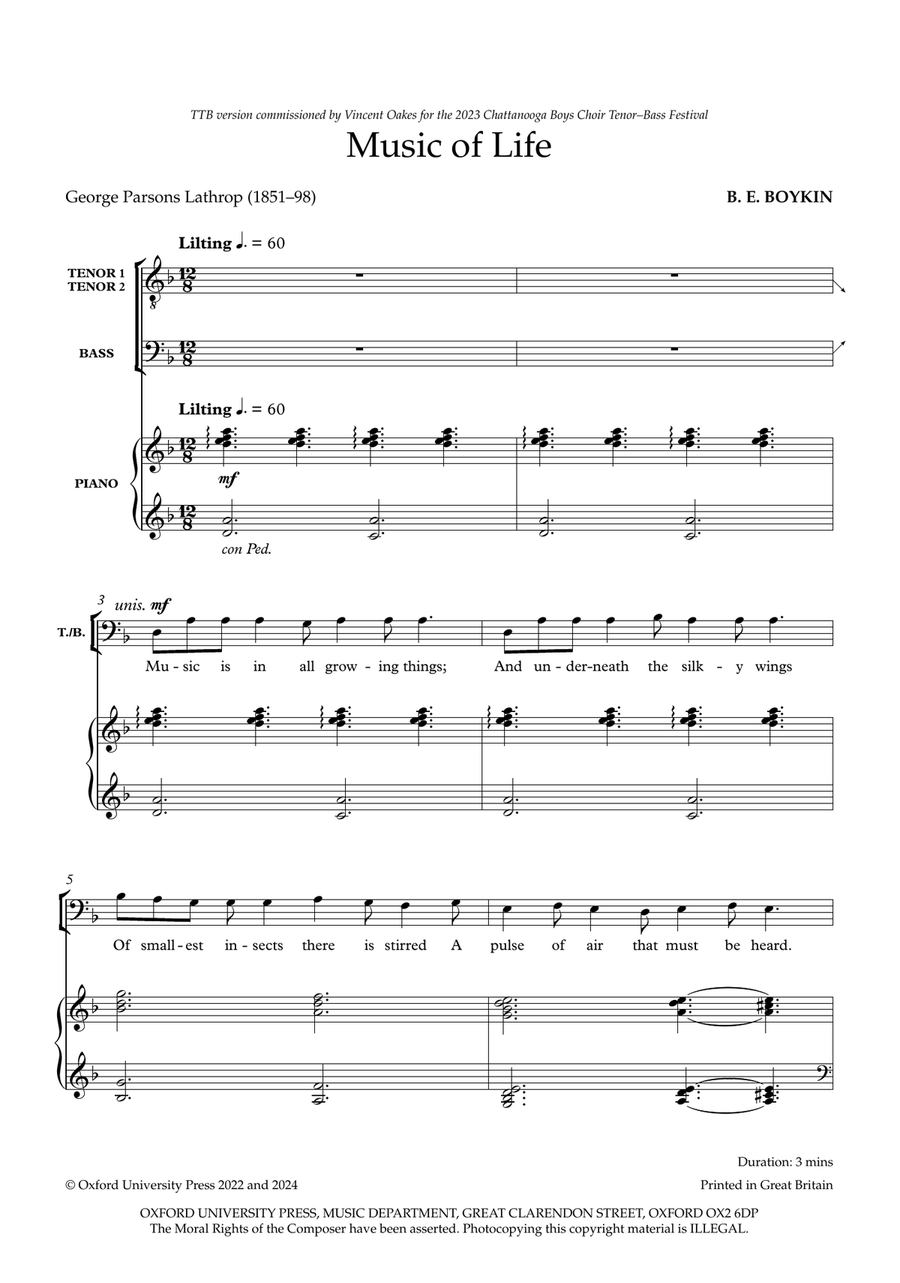 Music of Life Music of Life TTB scores gallery preview page 2