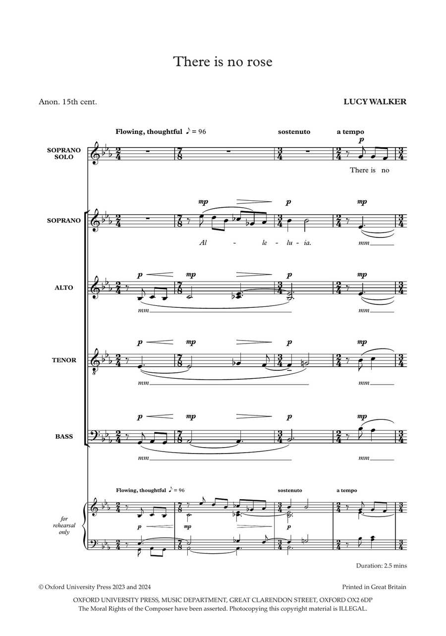 There is no rose There is no rose Divisi scores gallery preview page 2