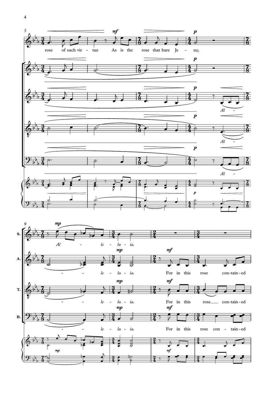 There is no rose There is no rose Divisi scores gallery preview page 3