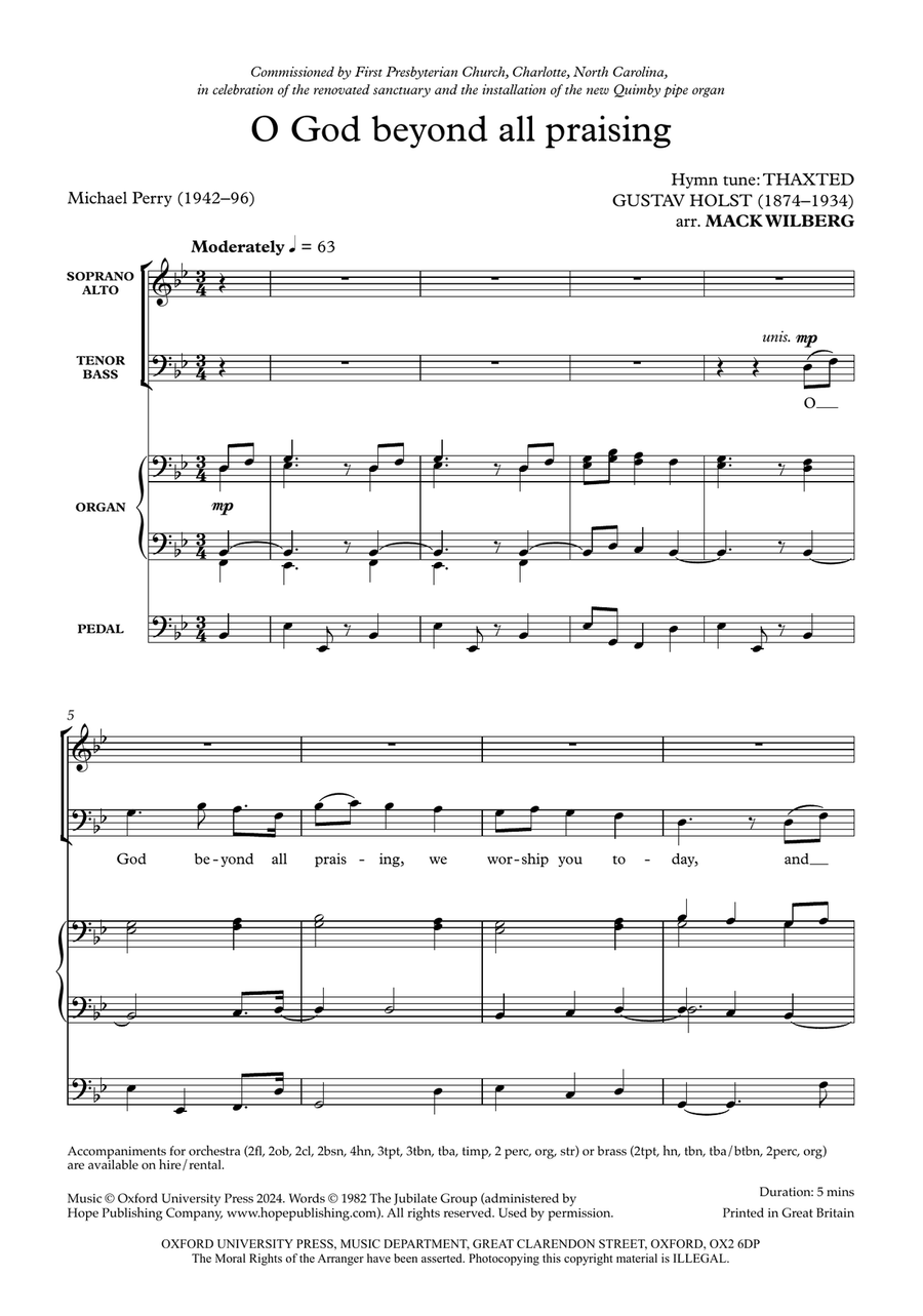 O God beyond all praising 4-Part scores gallery preview page 2
