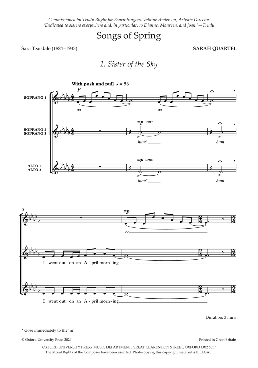 Songs of Spring Songs of Spring A Cappella scores gallery preview page 2
