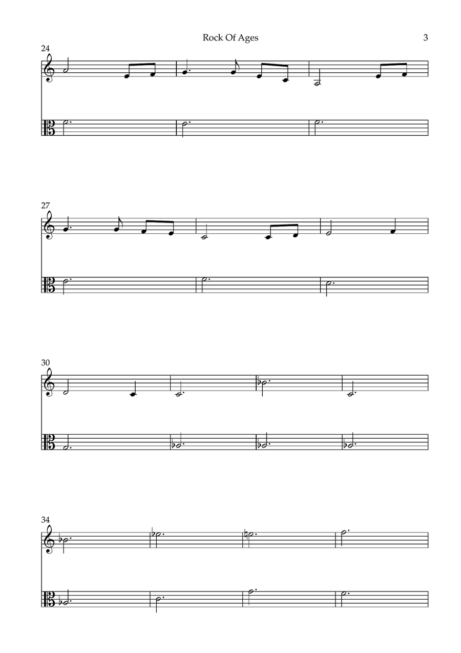 Rock Of Ages, Cleft For Me String Duet scores gallery preview page 3