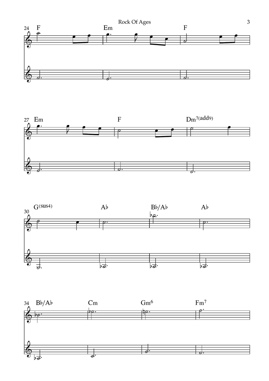 Rock Of Ages, Cleft For Me Woodwind Duet scores gallery preview page 3
