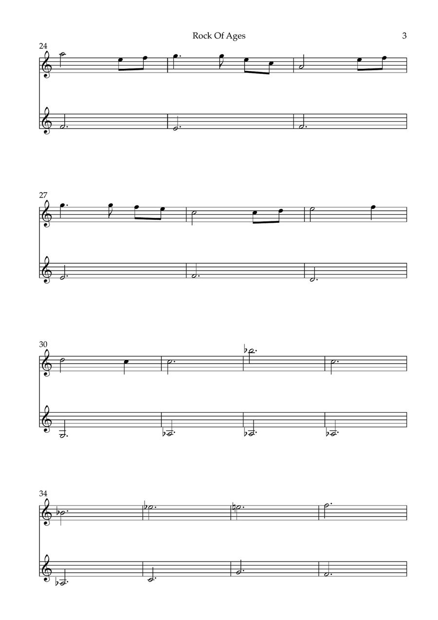Rock Of Ages, Cleft For Me Woodwind Duet scores gallery preview page 3