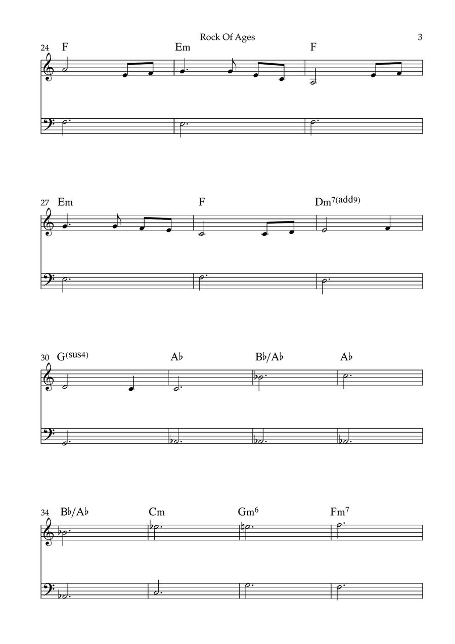 Rock Of Ages, Cleft For Me Brass Duet scores gallery preview page 3
