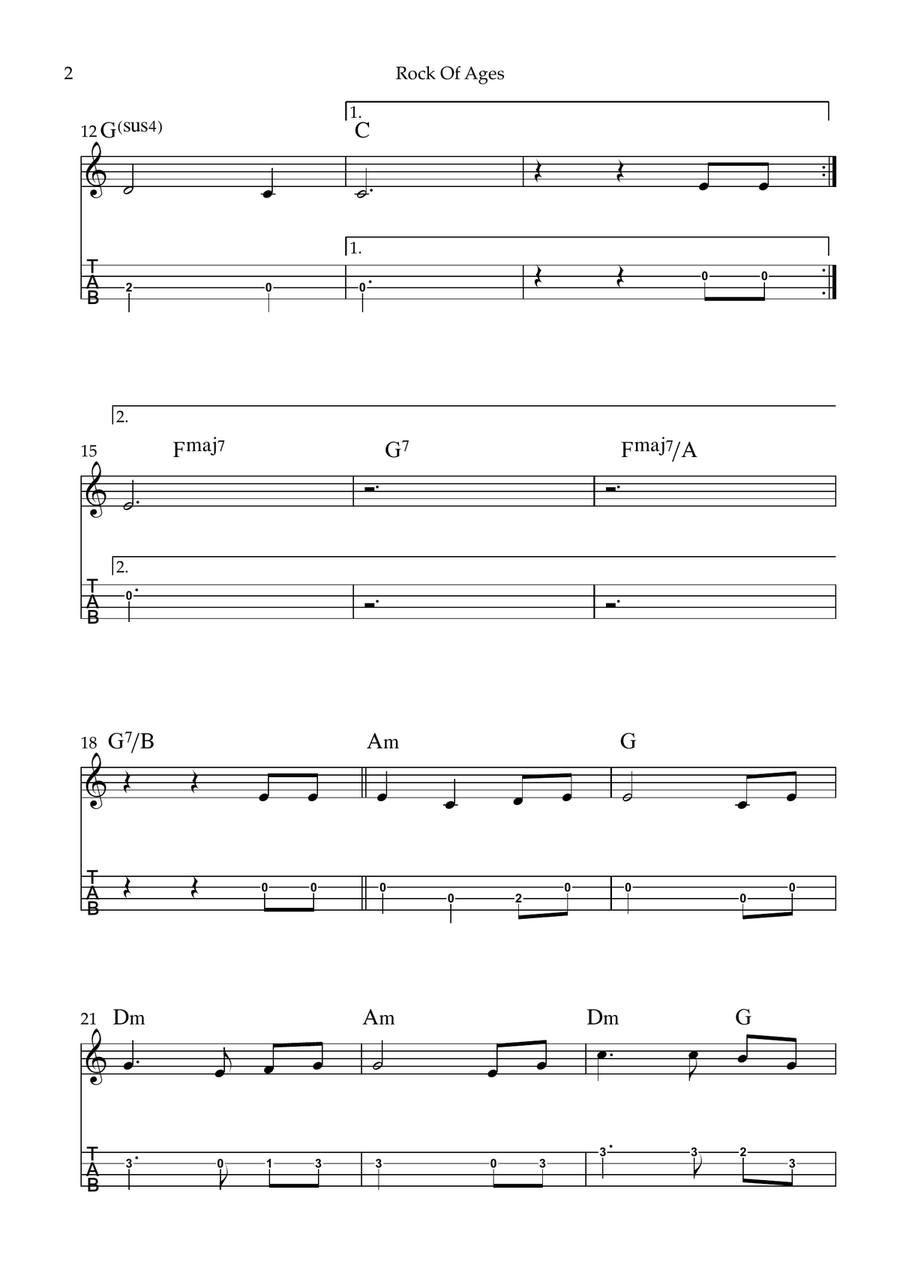 Rock Of Ages, Cleft For Me Chamber Music scores gallery preview page 2