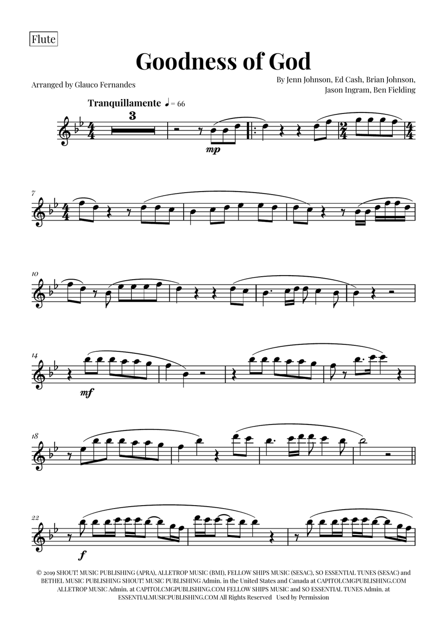 Goodness Of God Woodwind Quartet scores gallery preview page 6