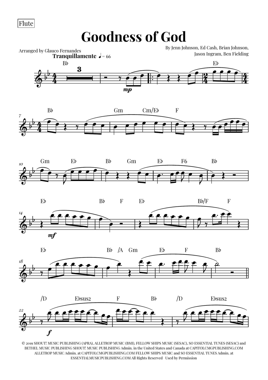 Goodness Of God Woodwind Quartet scores gallery preview page 4