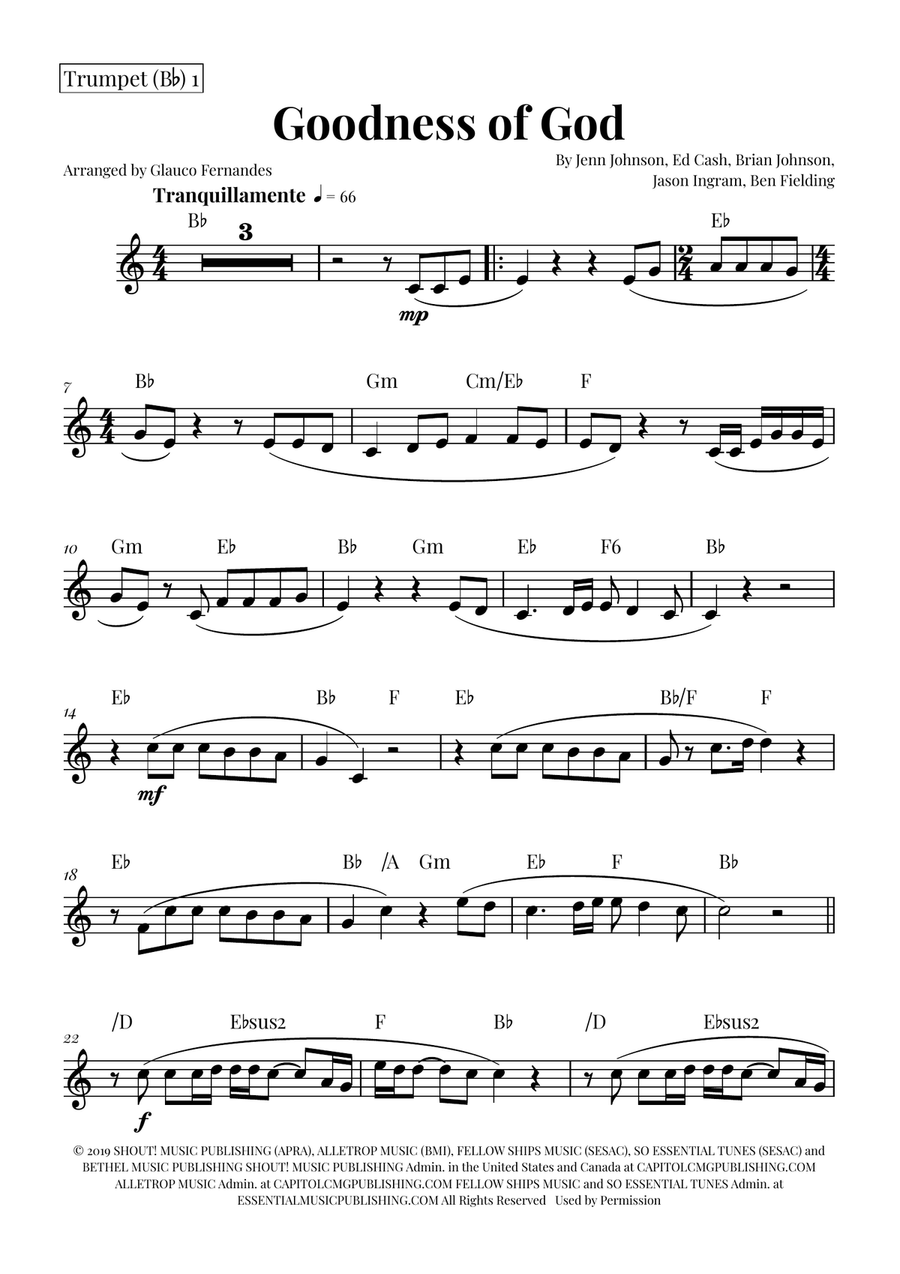 Goodness Of God Brass Quintet scores gallery preview page 4
