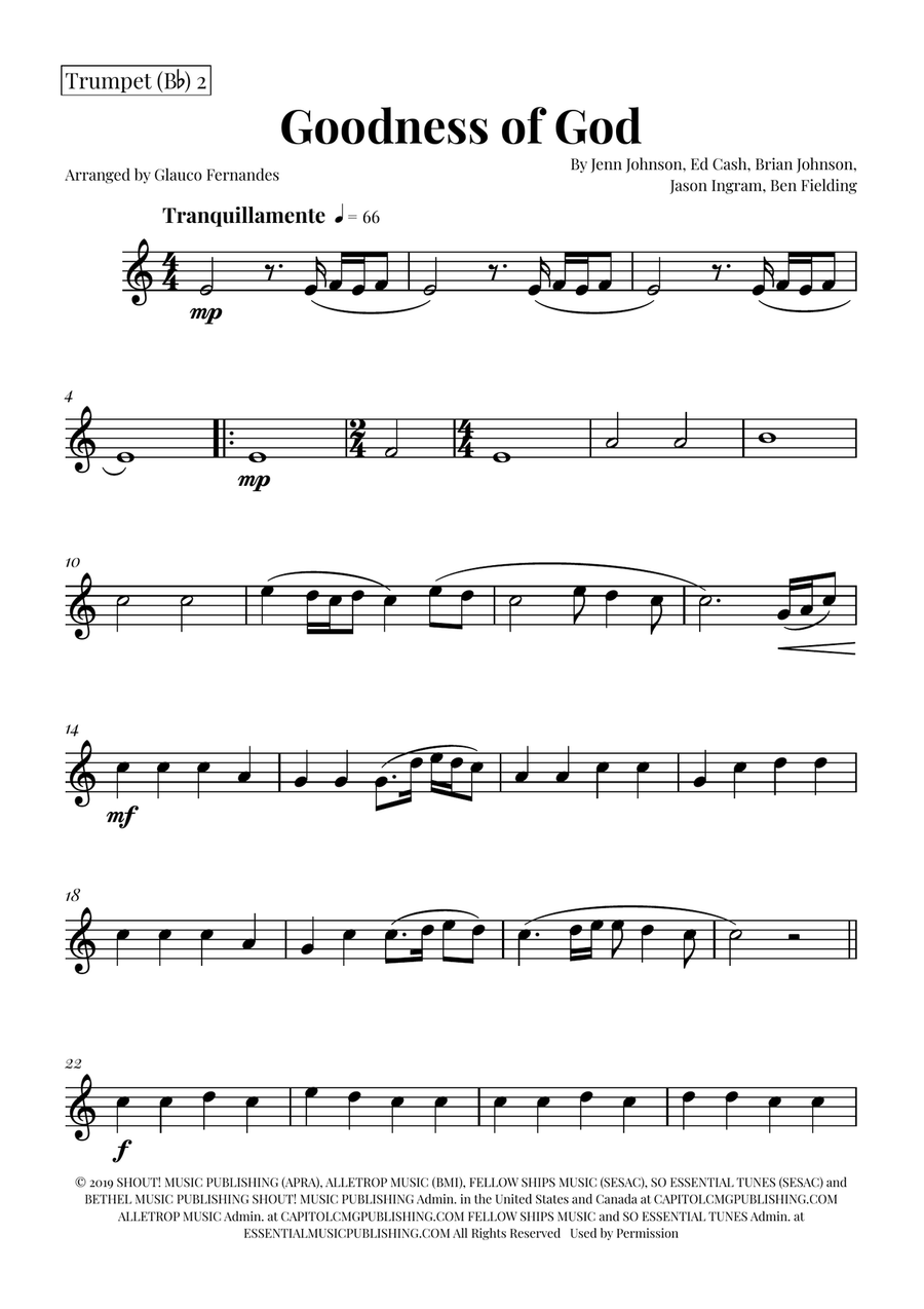 Goodness Of God Brass Quintet scores gallery preview page 6