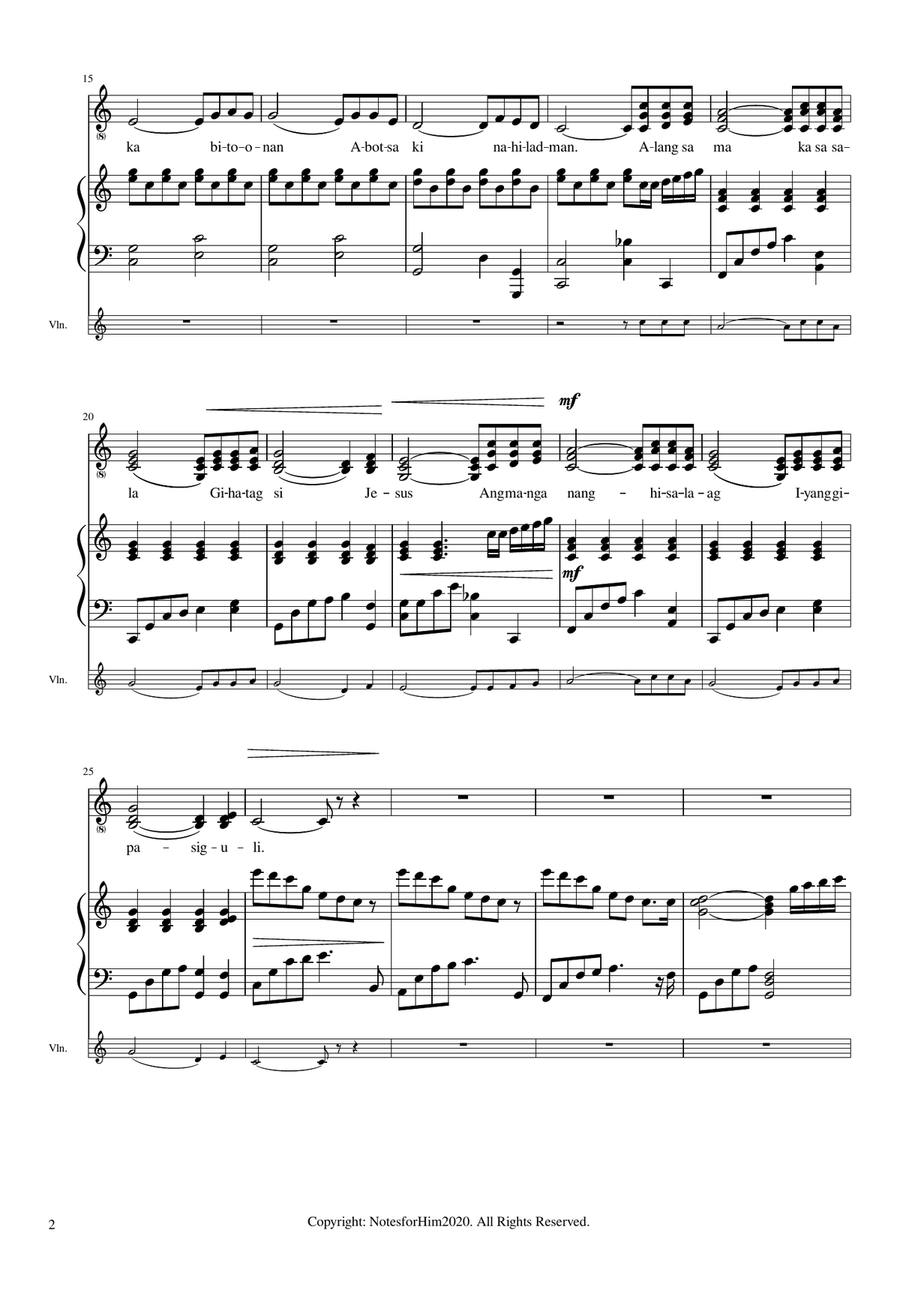 Ang Hingpit nga Gugma sa Dios SSA scores gallery preview page 2