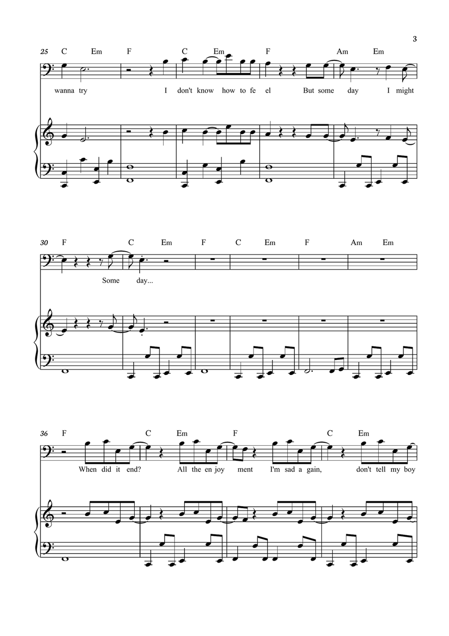 What Was I Made For? What Was I Made For? Baritone Horn TC scores gallery preview page 3