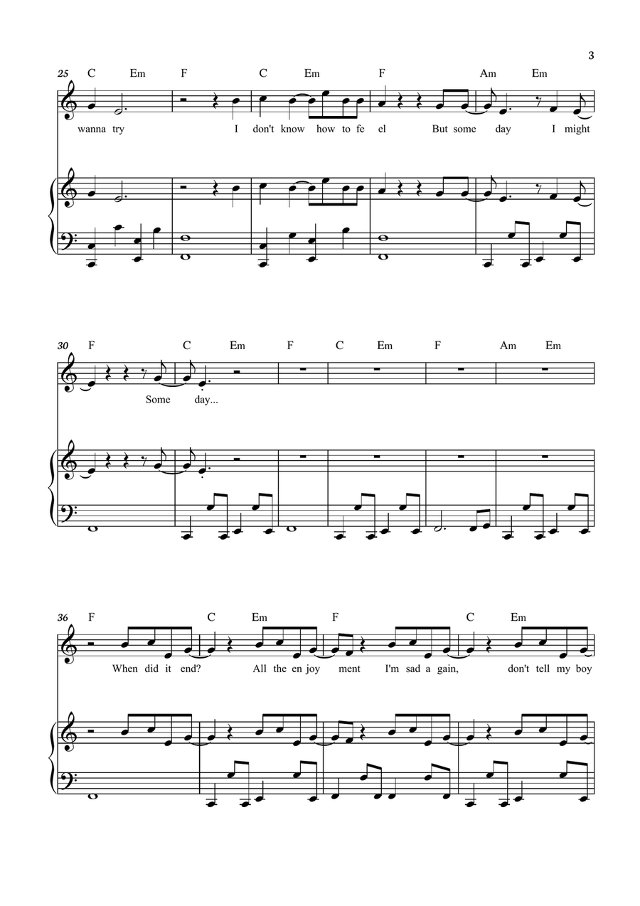 What Was I Made For? What Was I Made For? Soprano Voice scores gallery preview page 3