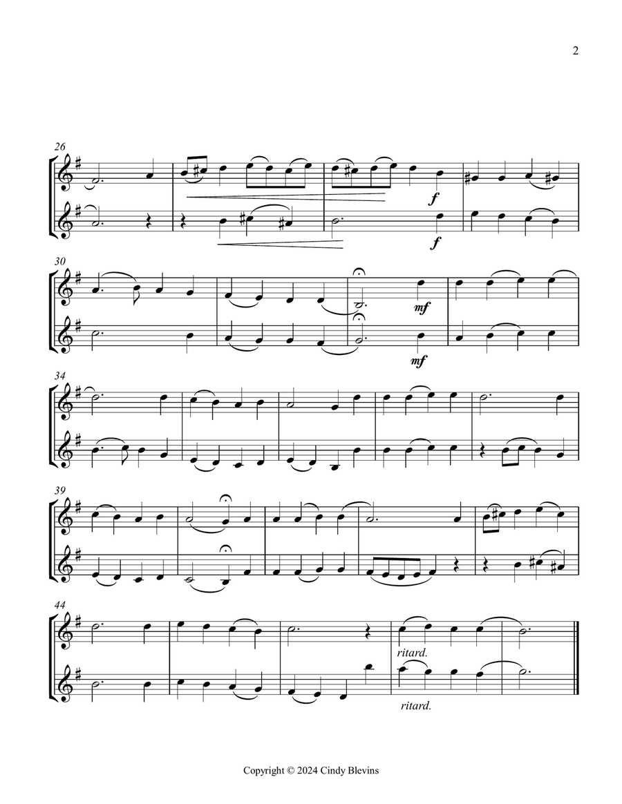 Now Thank We All Our God, for Clarinet Duet Clarinet Duet scores gallery preview page 3