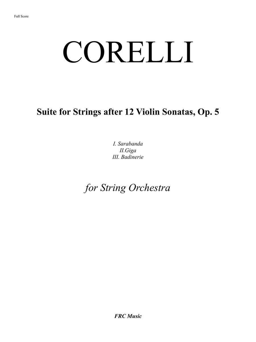 Suite for Strings after 12 Violin Sonatas, Op. 5 as played by Eugene Ormandy &Philadelphia Orchestra String Orchestra scores gallery preview page 2