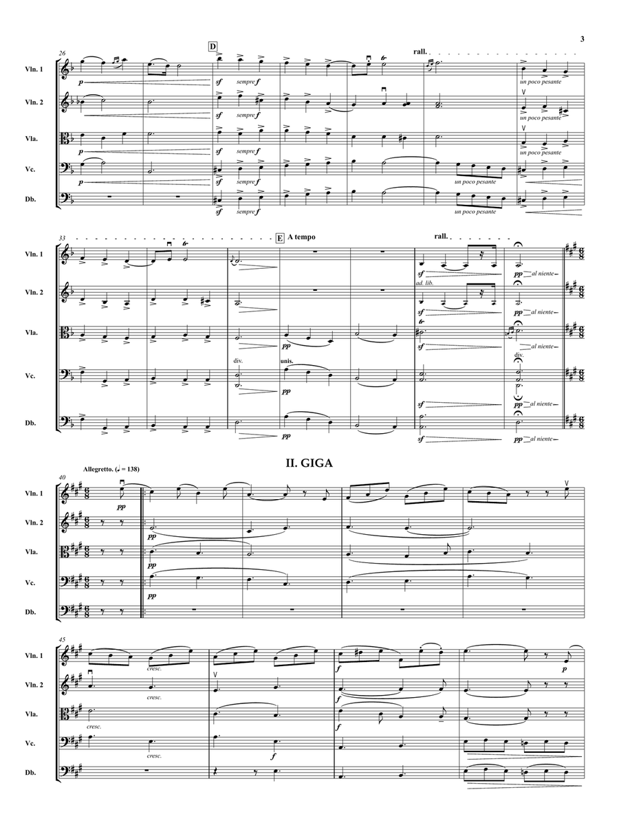 Suite for Strings after 12 Violin Sonatas, Op. 5 as played by Eugene Ormandy &Philadelphia Orchestra String Orchestra scores gallery preview page 4