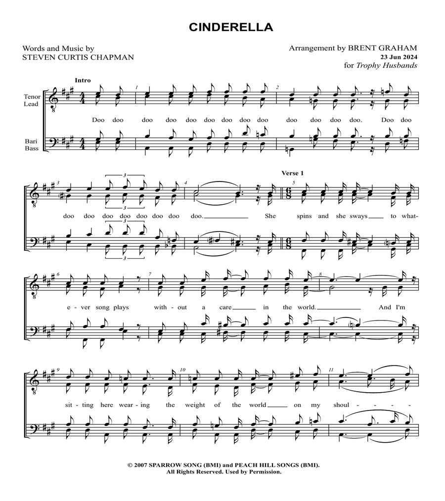 Cinderella TTBB scores gallery preview page 1