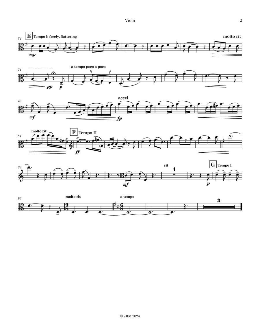 His Eye is on the Sparrow Viola scores gallery preview page 4