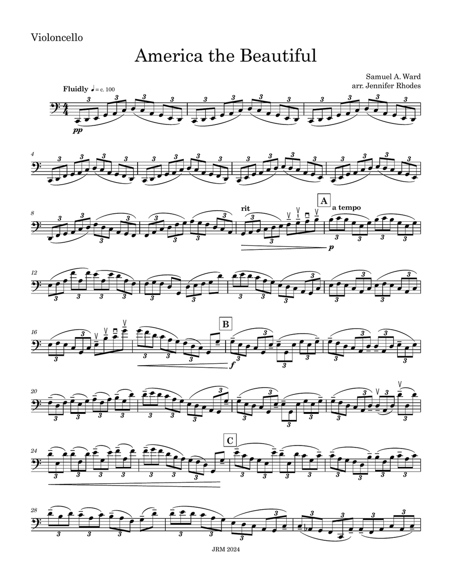 America the Beautiful America the Beautiful Piano scores gallery preview page 3