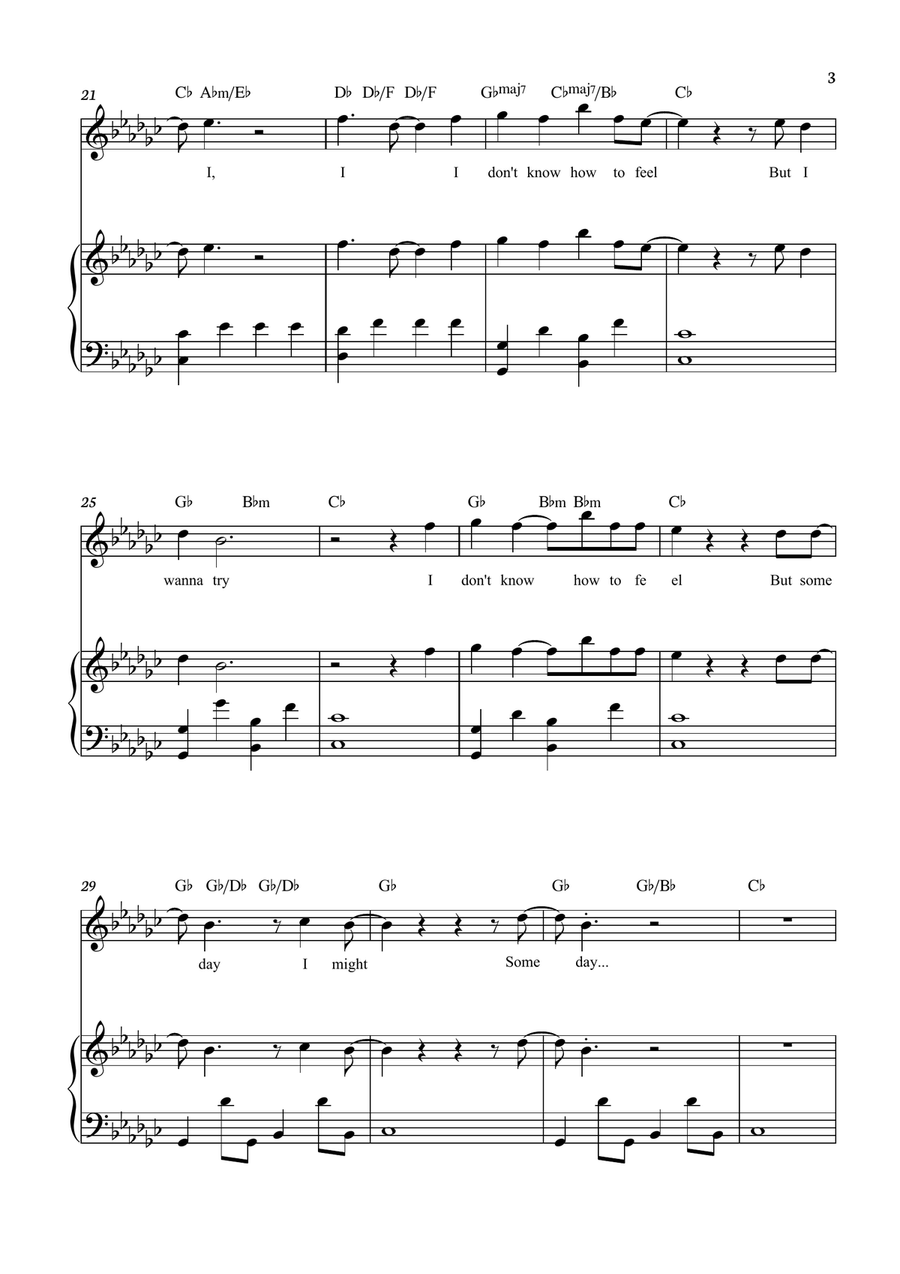 What Was I Made For? What Was I Made For? Piano, Vocal scores gallery preview page 3