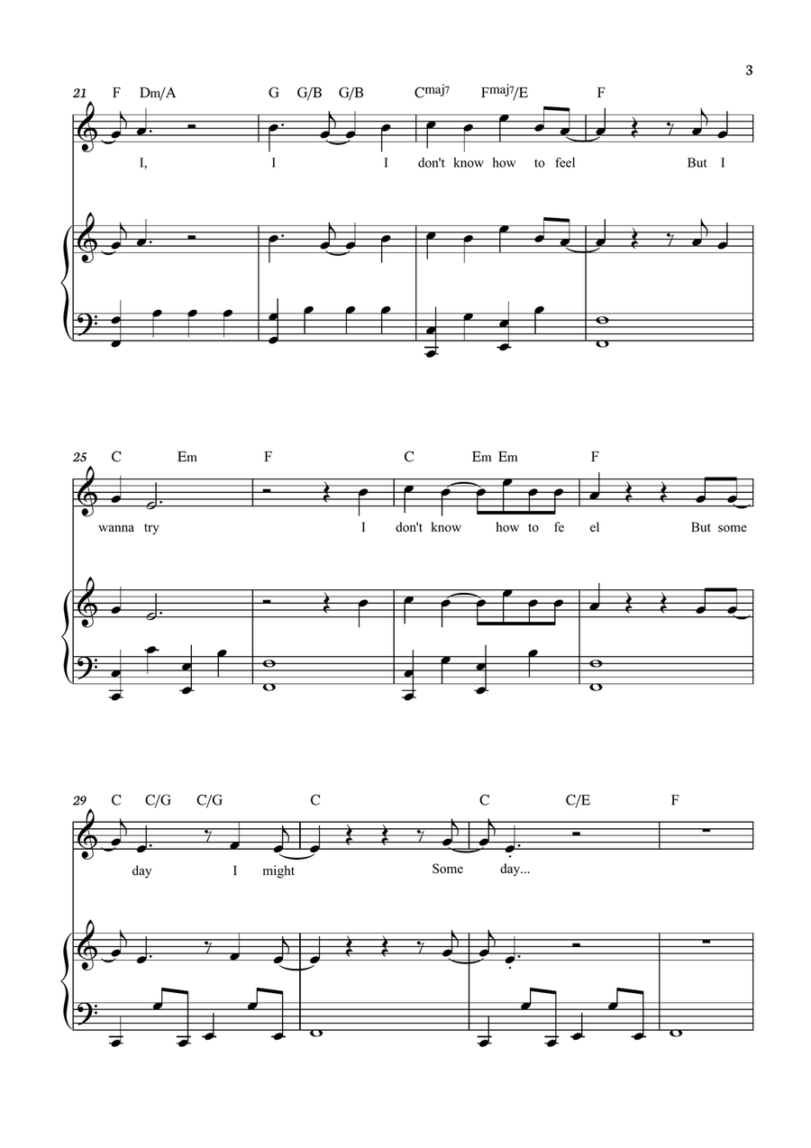 What Was I Made For? What Was I Made For? Piano, Vocal scores gallery preview page 3
