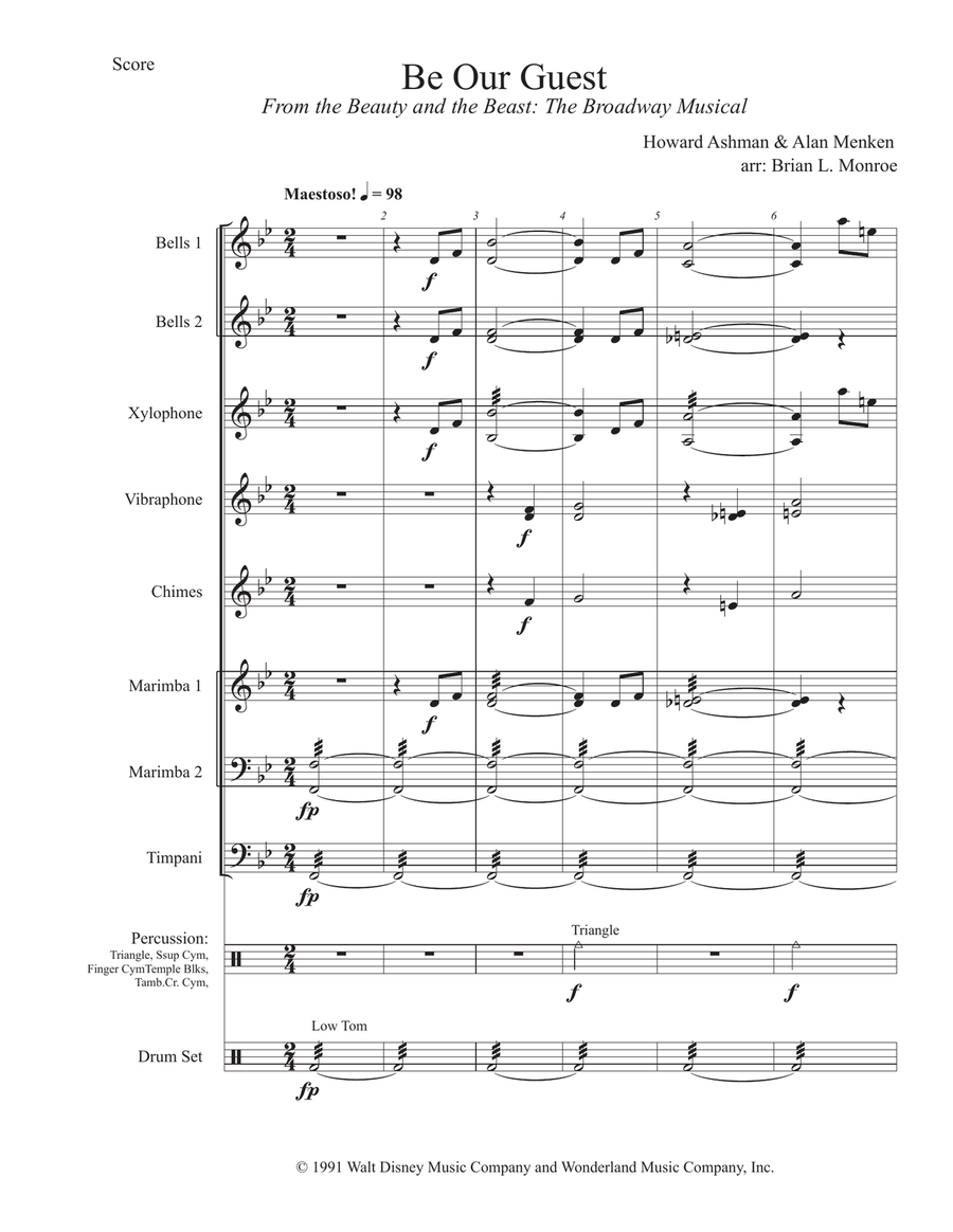 Be Our Guest Percussion Ensemble scores gallery preview page 2