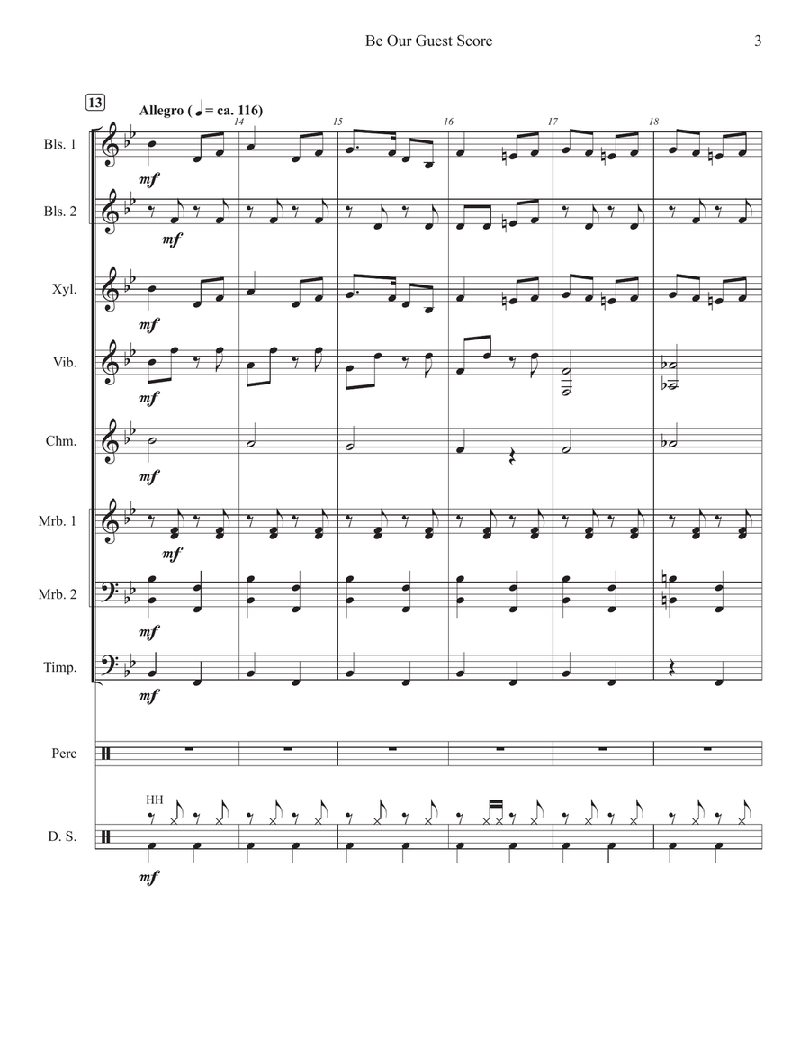 Be Our Guest Percussion Ensemble scores gallery preview page 4