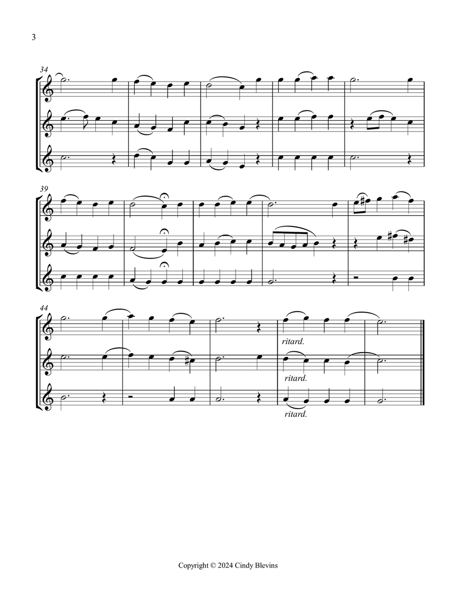 Now Thank We All Our God, for Alto Sax Trio Woodwind Trio scores gallery preview page 4