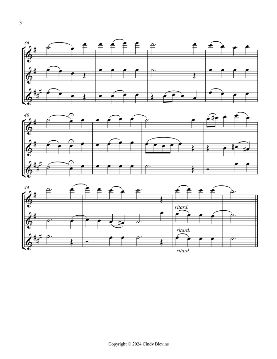 Now Thank We All Our God, for Flute, Oboe and Clarinet Woodwind Trio scores gallery preview page 4