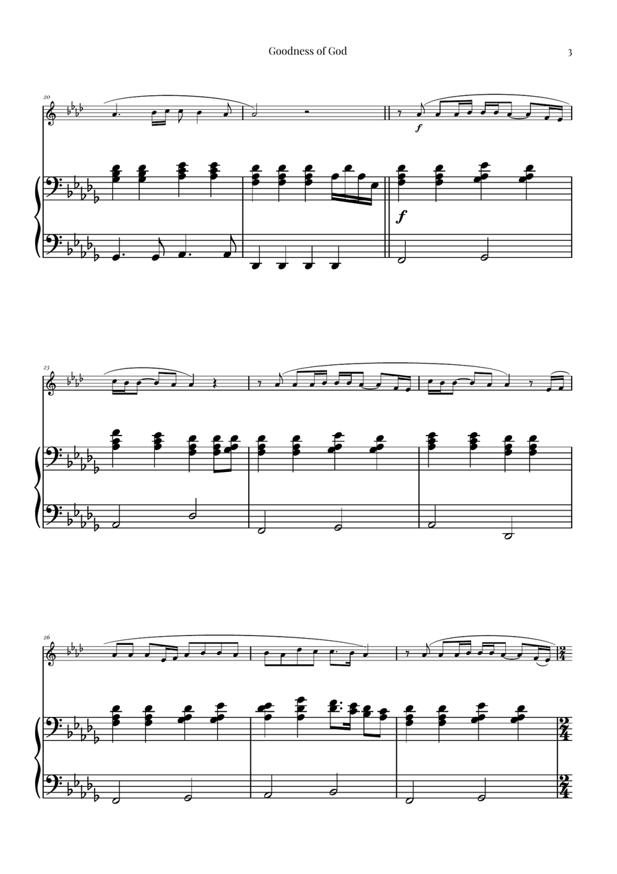 Goodness Of God Piano scores gallery preview page 3