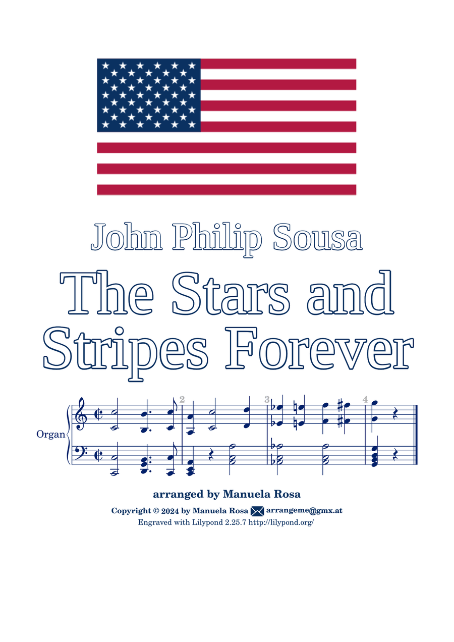 The Stars and Stripes Forever (arranged for organ; C major) Organ scores gallery preview page 3