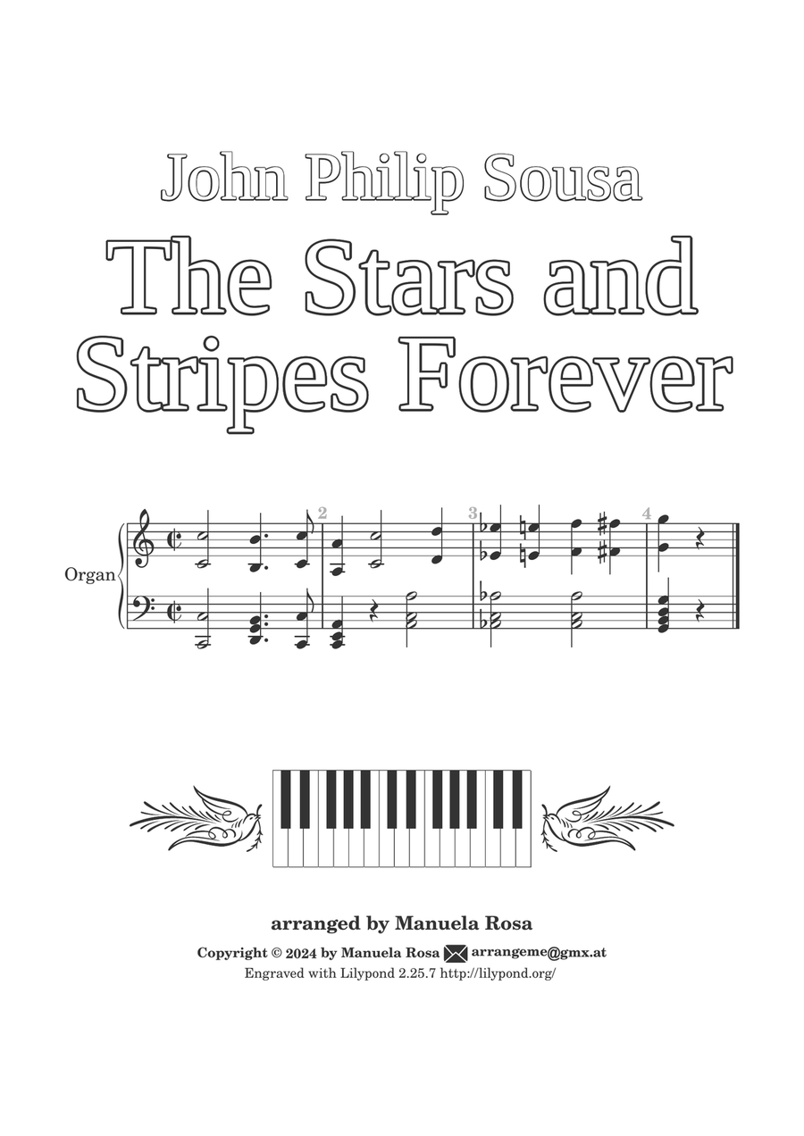 The Stars and Stripes Forever (arranged for organ; C major) Organ scores gallery preview page 4