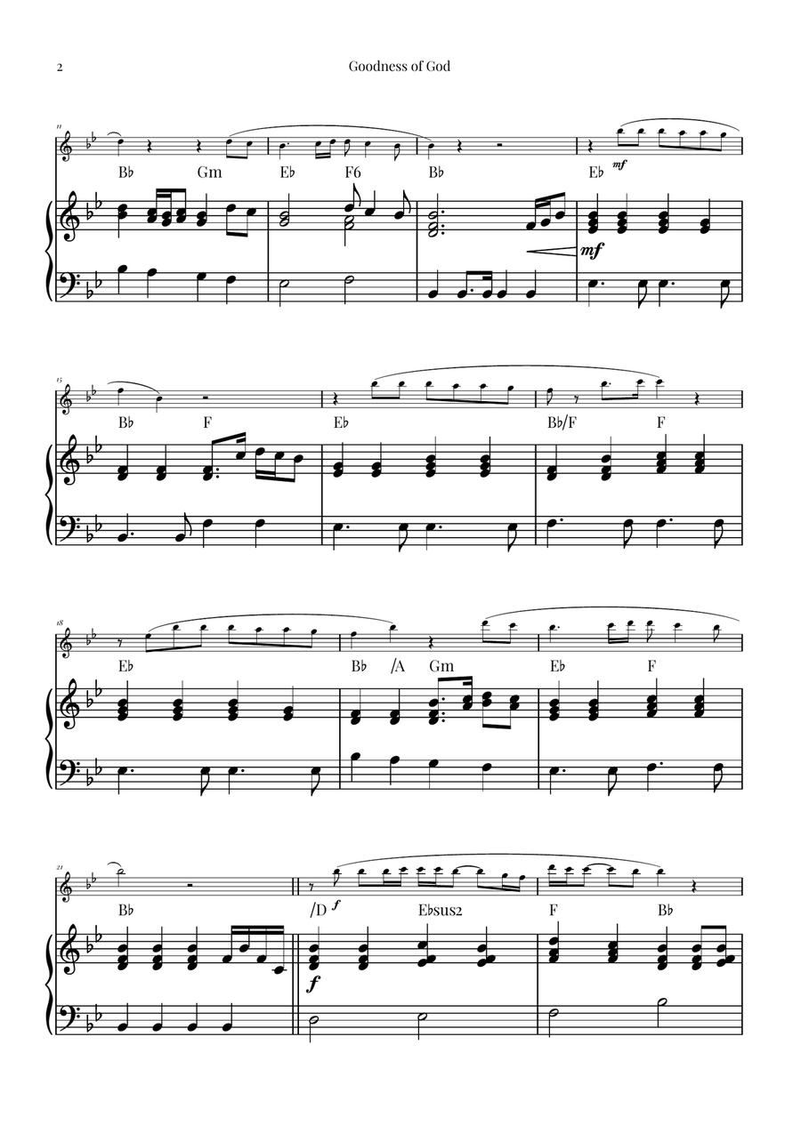 Goodness Of God Chamber Music scores gallery preview page 2
