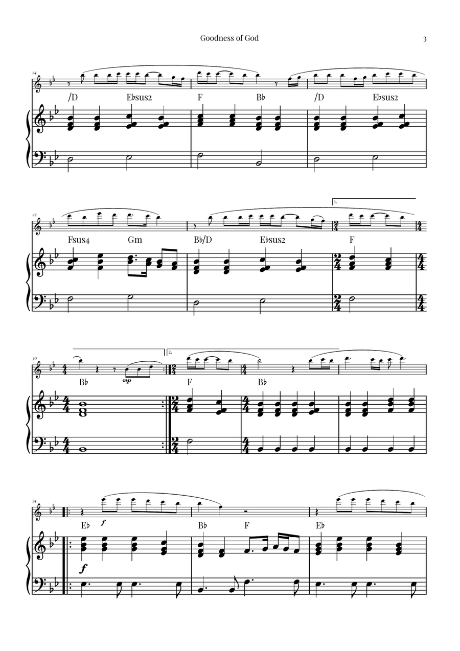 Goodness Of God Chamber Music scores gallery preview page 3