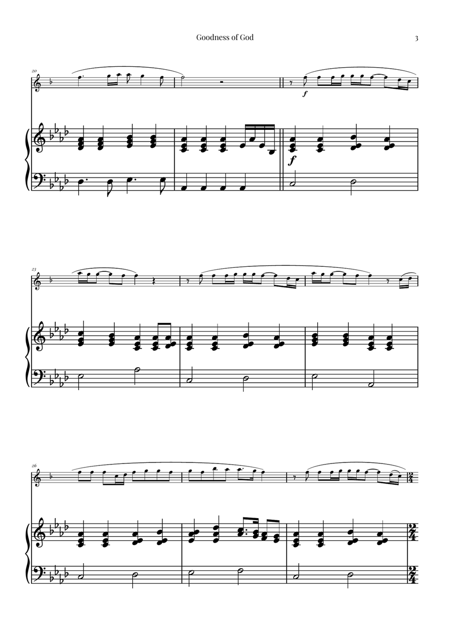 Goodness Of God Alto Saxophone scores gallery preview page 3