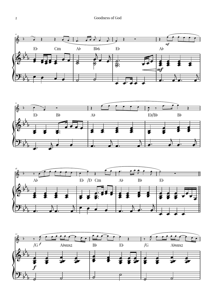 Goodness Of God Soprano Saxophone scores gallery preview page 2