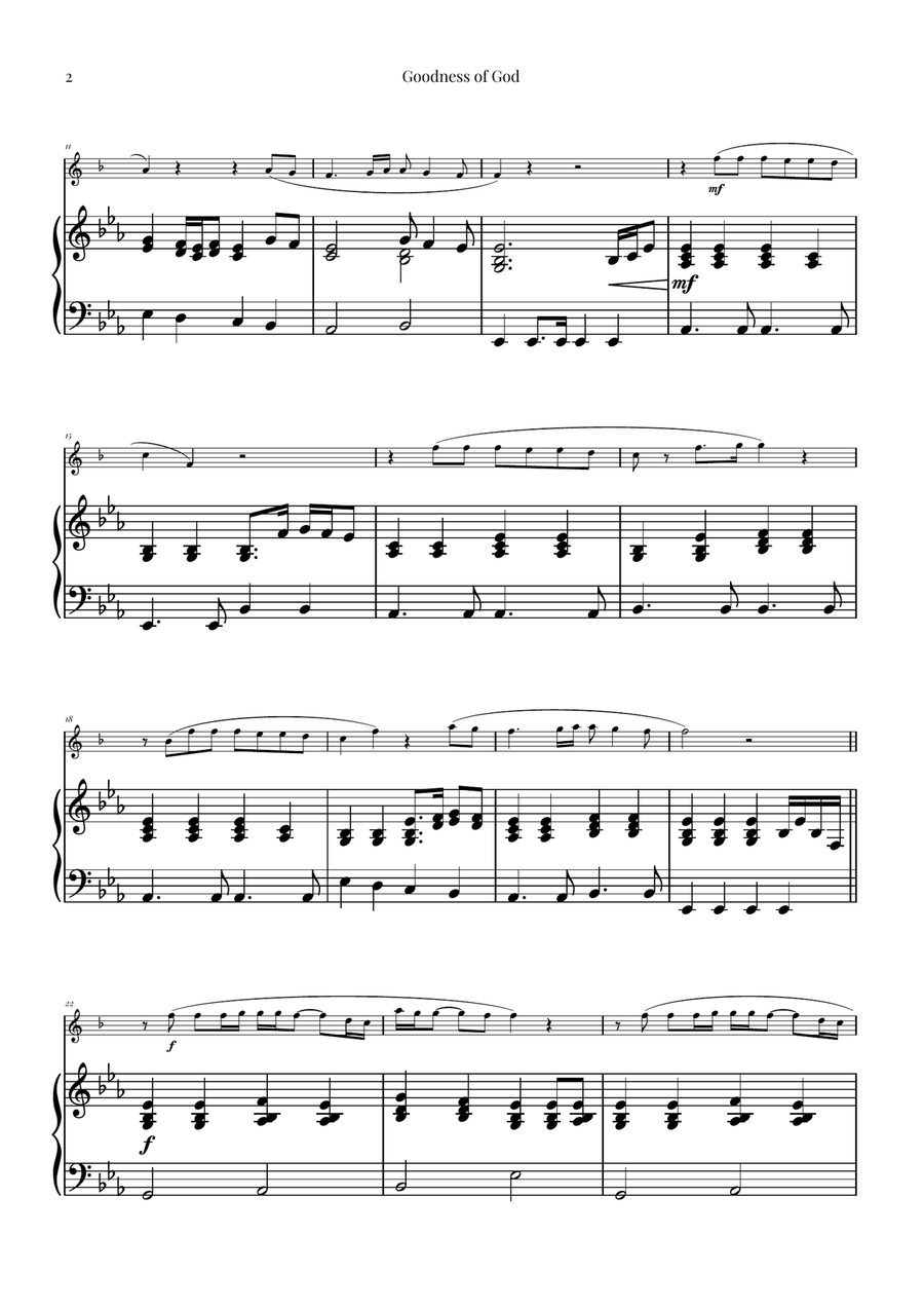 Goodness Of God Soprano Saxophone scores gallery preview page 2