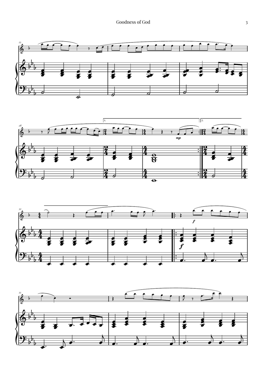 Goodness Of God Soprano Saxophone scores gallery preview page 3