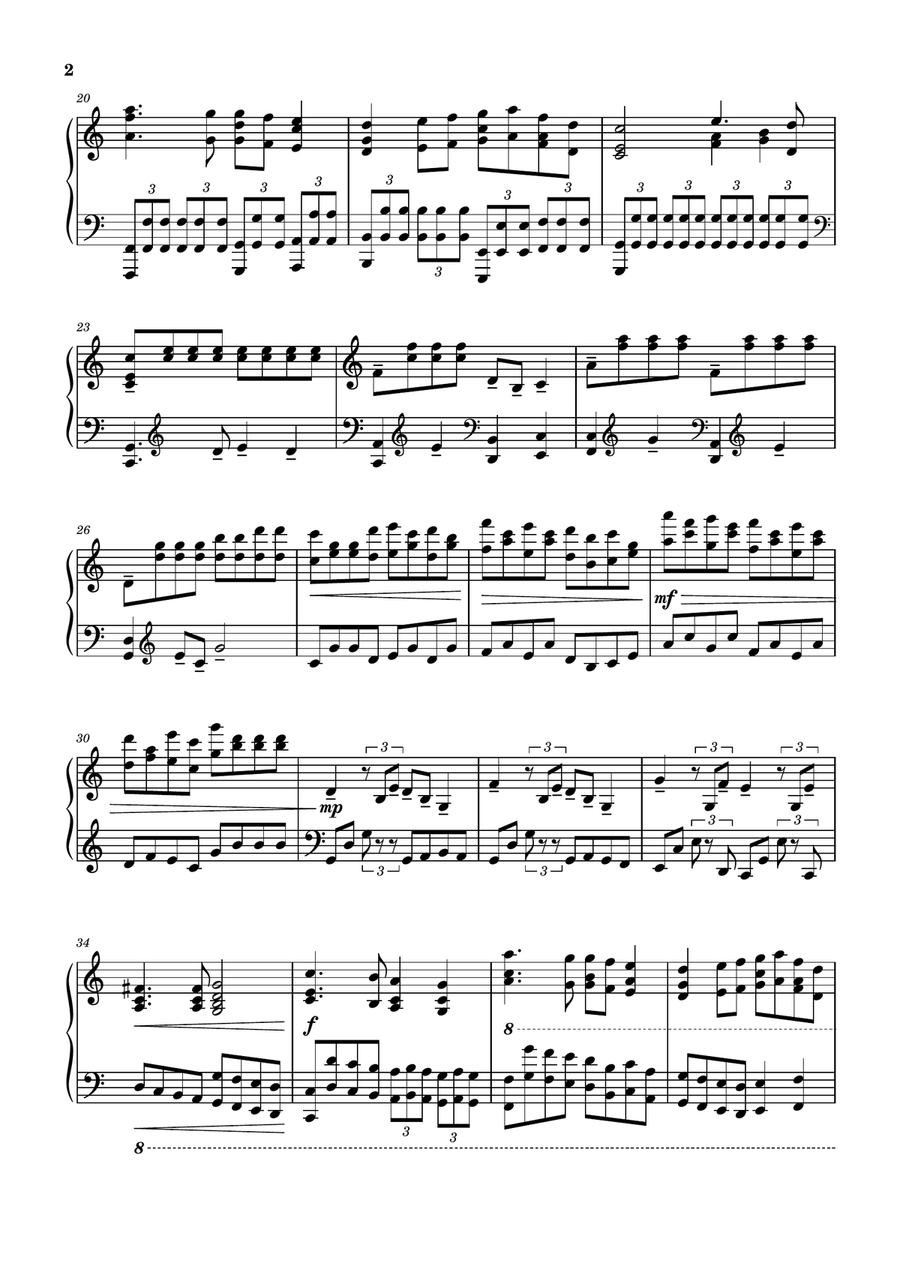 Glorious Things of Thee Are Spoken Piano Solo scores gallery preview page 2