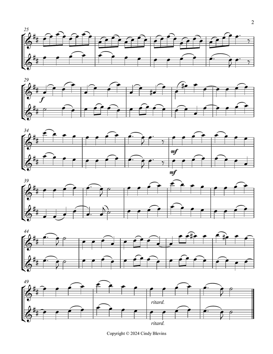 Joyful, Joyful, We Adore Thee, for Recorder Duet Woodwind Duet scores gallery preview page 3