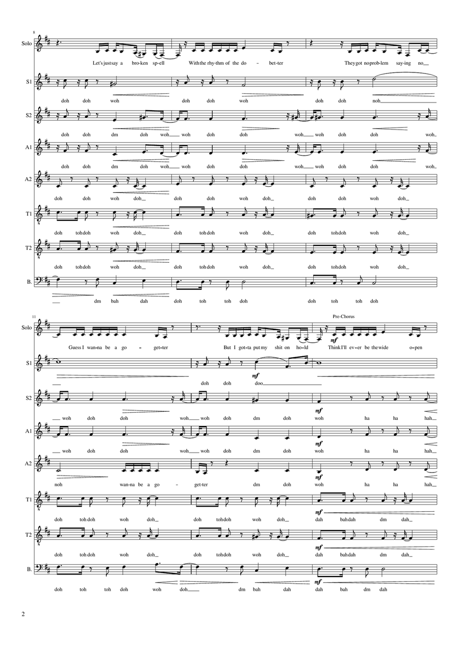 Blame It On The Water Blame It On The Water Divisi scores gallery preview page 2