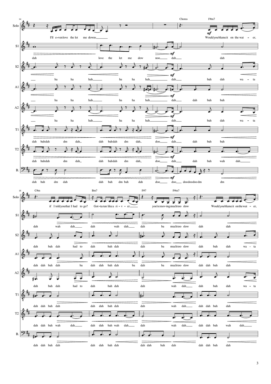 Blame It On The Water Blame It On The Water Divisi scores gallery preview page 3