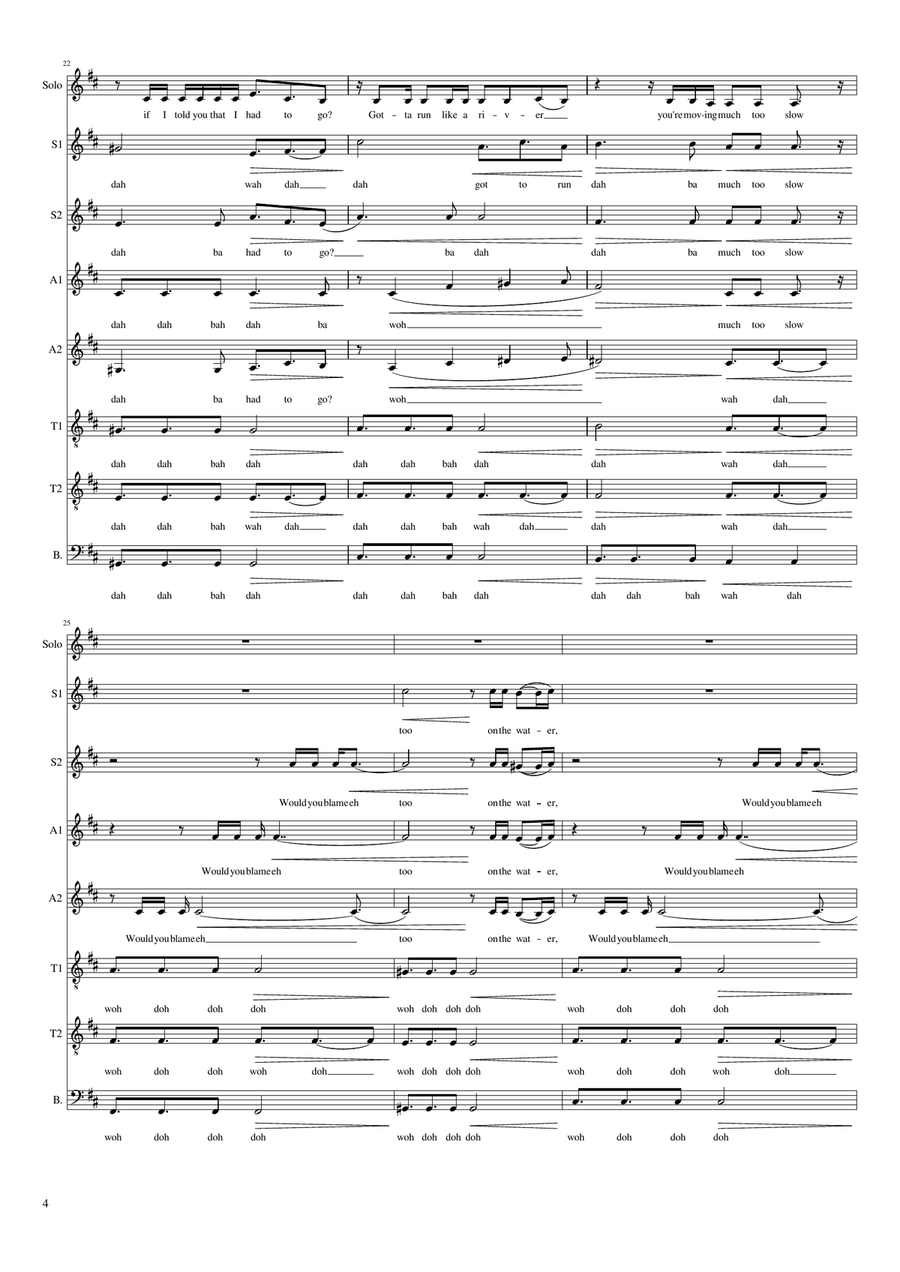 Blame It On The Water Blame It On The Water Divisi scores gallery preview page 4