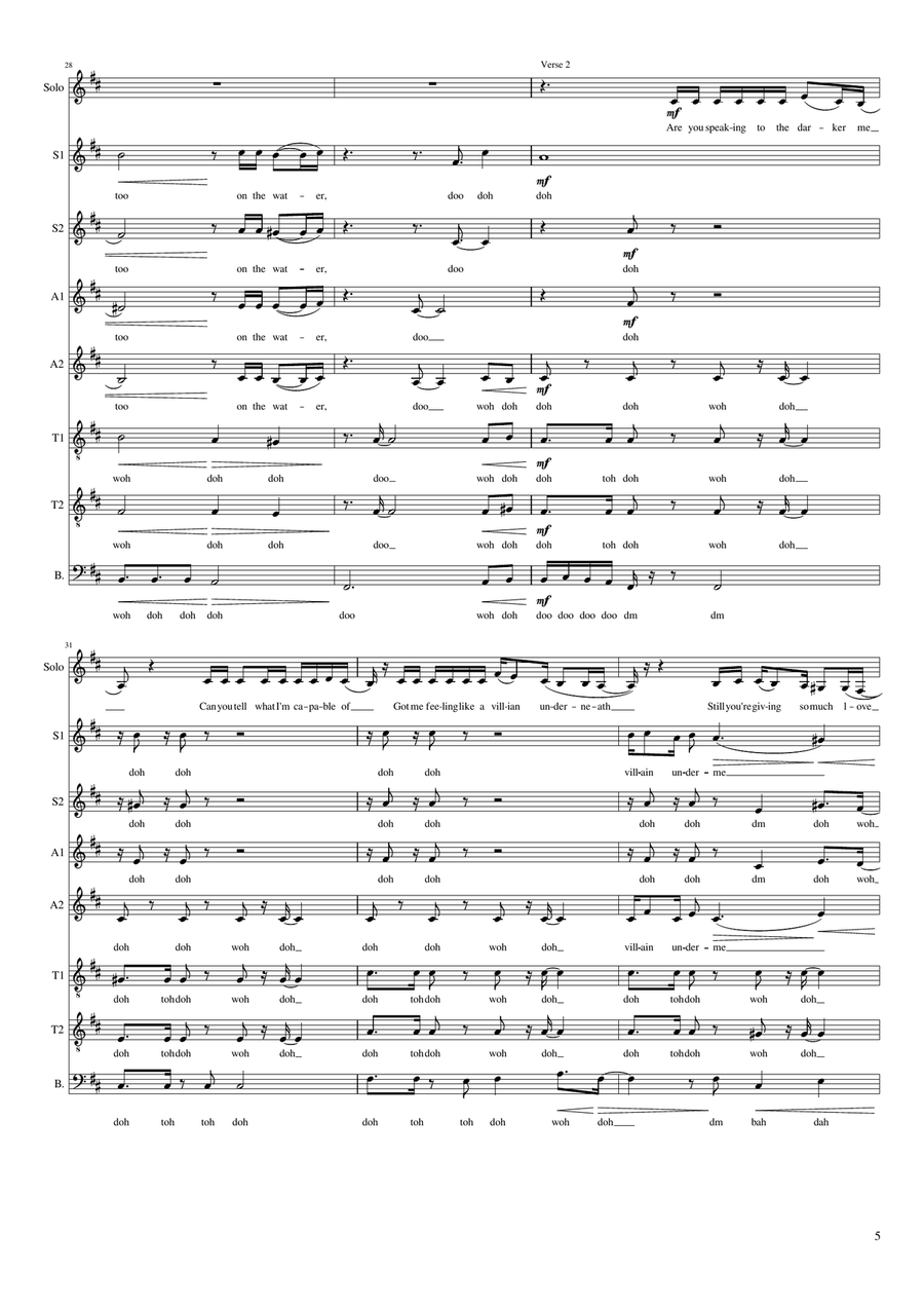 Blame It On The Water Blame It On The Water Divisi scores gallery preview page 5