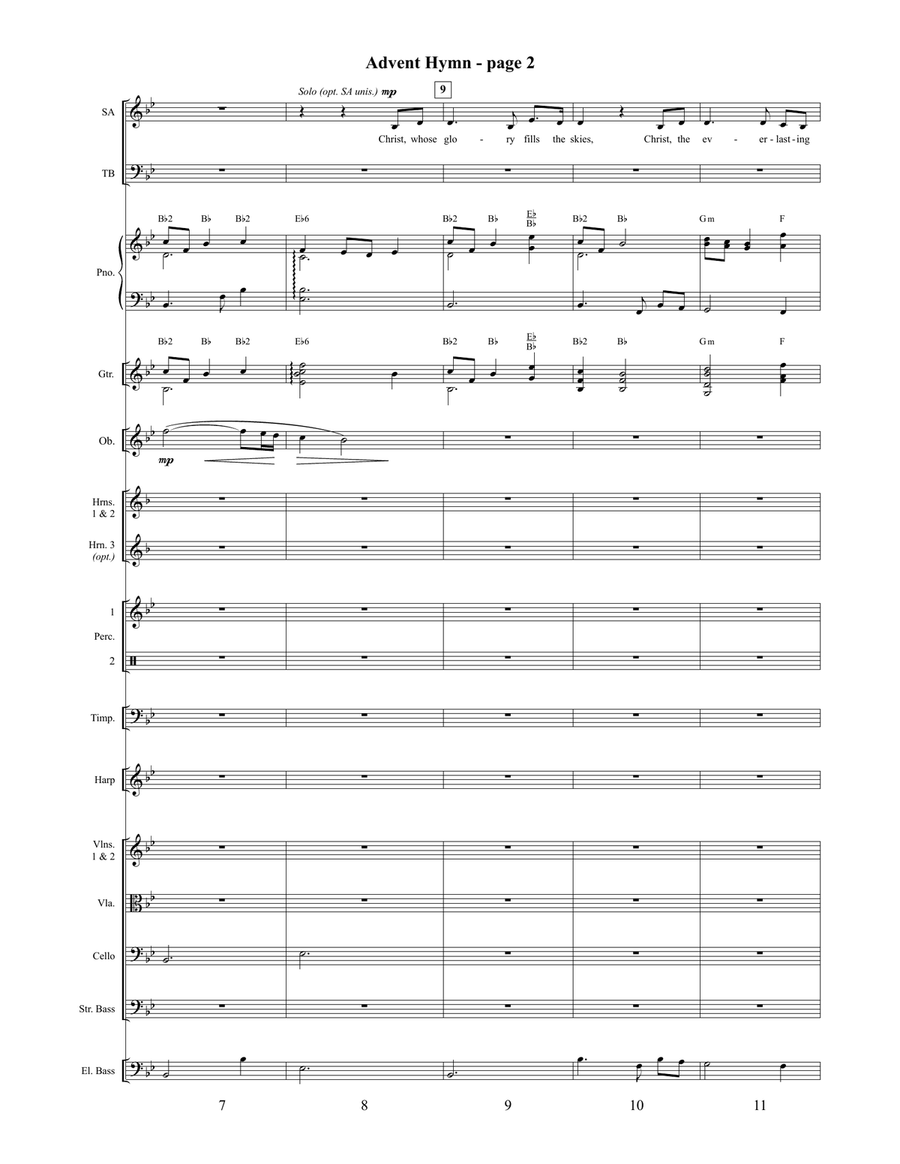 Advent Hymn Orchestration (Digital) 4-Part scores gallery preview page 4